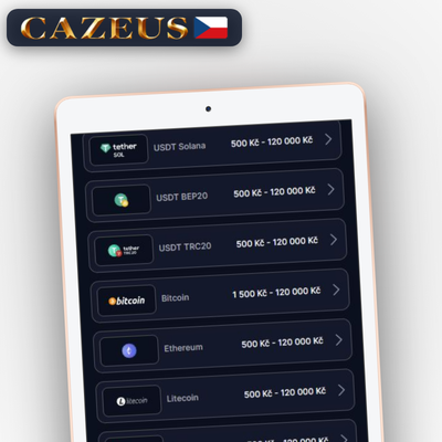 Bankovní převod výhry z Cazeus Casino s limitem a dobou zpracování 3–5 dnů