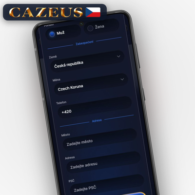 Cazeus Casino registrace e-mailem a heslem — ikona obálky a klíče