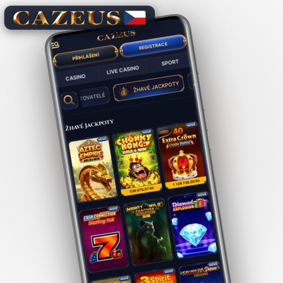 Ikona herního automatu v Cazeus Casino aplikaci – přes 8 000 slotů k dispozici