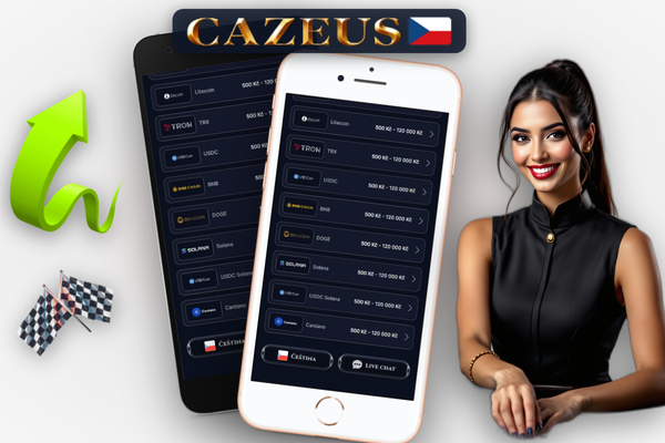 Potvrzení kryptoměnové transakce na smartphonu – nejrychlejší výběr peněz v Cazeus Casino