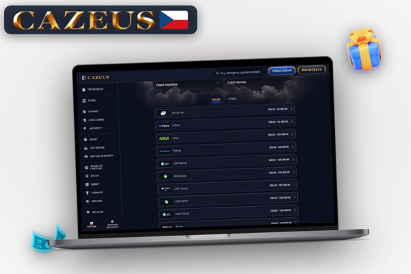 Vklad kryptoměnou Bitcoin přes mobilní peněženku s QR kódem v Cazeus Casino