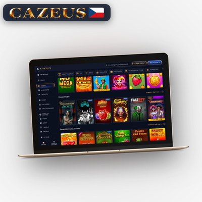 Živé kasino Cazeus Casino v HD obrazu s krupiérem na obrazovce notebooku