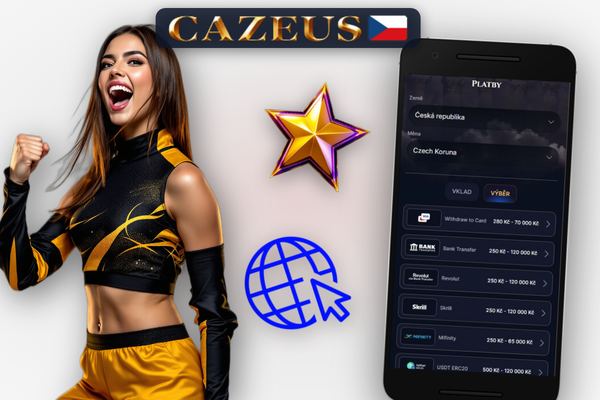 Mobilní pokladna Cazeus Casino s přehledem metod a zůstatkem pro snadný výběr