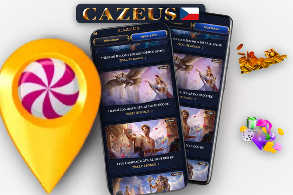 Registrační formulář Cazeus Casino se zvýrazněným polem pro zadání promo kódu