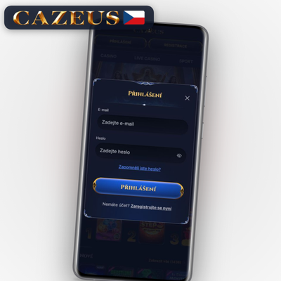 Telefonní registrace není v Cazeus Casino dostupná — ikona SMS bubliny