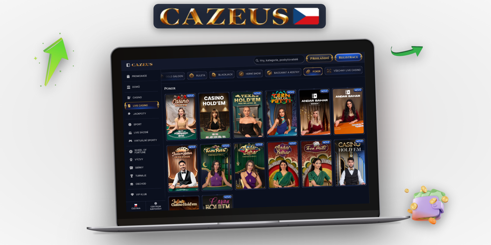 Cazeus Casino na PC – sloty, živé kasino a sázkovna na velkém monitoru